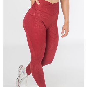 EMPOWERED SNAKESKIN, DEEP RED, V4 LEGGINGS